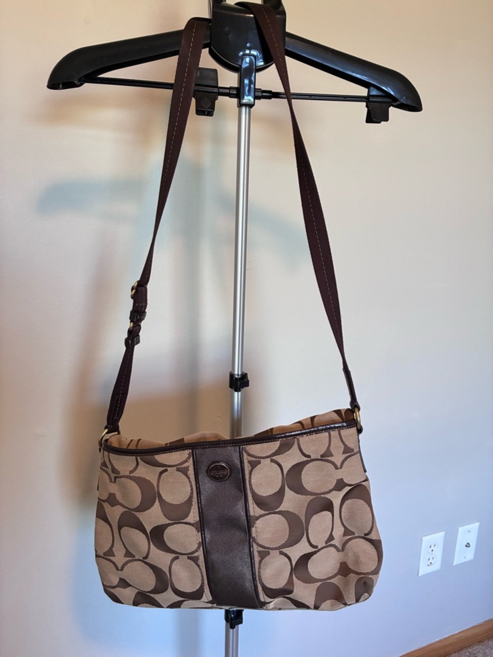 Coach Signature Canvas Tote in Brown and Tan - Picture 14 of 14